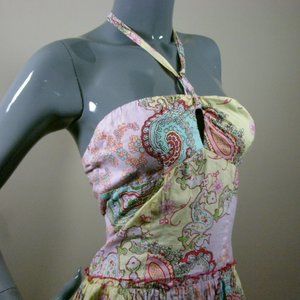 Vintage Y Apparel Paisley print fit and flair dress. 100% light weight cotton